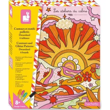 Janod Atelier Maxi Kreativní sada Malování glitry Krajina snů