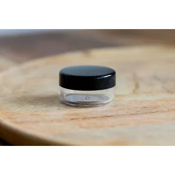 Dóza na potraviny Průhledná miska s černým víčkem 10 ml, WHITE ORCHID