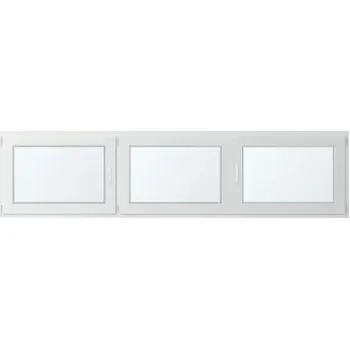 Okno Trojkřídlé plastové okno se štulpem, vlevo otevíravo sklopné 290x70