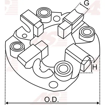 Startér Držák uhlíkové kartáče, SBH3037S
