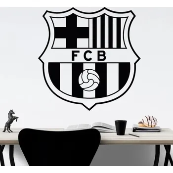 Samolepící dekorace Znak fotbal FC Barcelona - vinylová samolepka na zeď 80x79cm