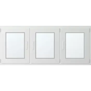 Okno Trojkřídlé plastové okno se sloupkem, vpravo otevíravo sklopné 170x70