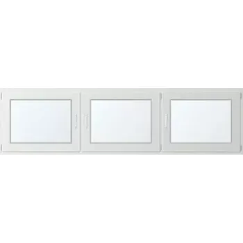 Okno Trojkřídlé plastové okno se sloupkem, vpravo otevíravo sklopné 280x70