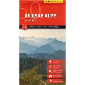 Alpy Julijskie 1:50 000. Wodoodporna mapa turystyczna. Kartografija Kolektivní práce