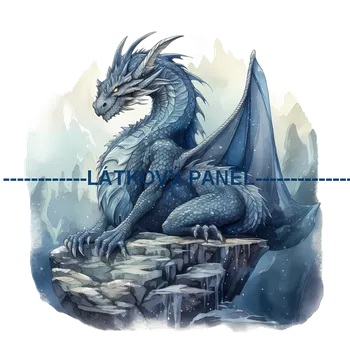 Látkový panel - Drak- DIN-25 Velikost: 20x20cm, Materiál: Kočárkovina