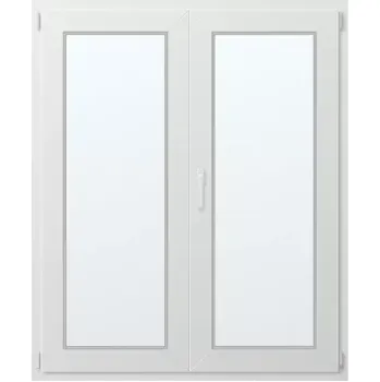 Okno Dvoukřídlé plastové okno pravé 150x130