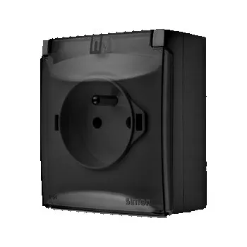 Elektrická zásuvka Elektrická Zásuvka zásuvka Kontakt-simon černá