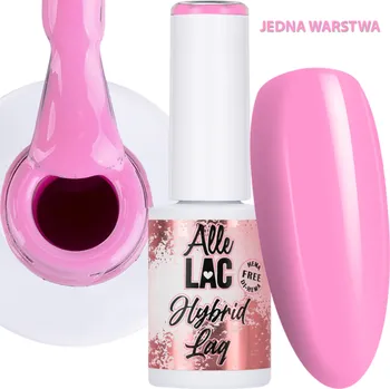 Lak na nehty Hybridní lak ALLELAC 6g LED/UV Gel Polish Flash Pink Lolipop Růžový