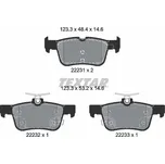 Sada brzdových destiček, kotoučová brzda, 2223103