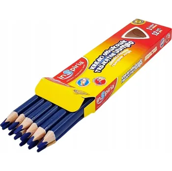 Výtvárné potřeby INSPIRIA TROJHRANNÁ PASTELKA TUŽKOVÁ JUMBO BALENÍ 12 KUSŮ BARVA MODRÁ