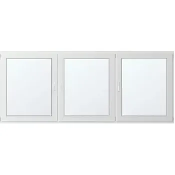 Okno Trojkřídlé plastové okno se sloupkem, vpravo otevíravo sklopné 290x130