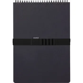 Poznámkový blok Spiral A4 černý - kroužkový zápisník, na psaní a kreslení Gumička: černá, Lineatura: čisté listy 49-5028