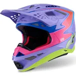 Přilba SUPERTECH S-M10 edice JETT LAWRENCE R01, ALPINESTARS (fialová/růžová fluo/žlutá fluo) 2026 (Velikost: XL (obvod 61 - 62 cm))