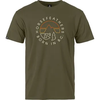 Pánské tričko Triko Line Circle - burnt olive velikost XL