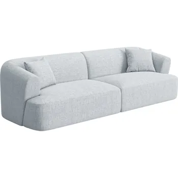 Pohovka Cosmopolitan Design Světle šedá čalouněná čtyřmístná pohovka Campi 255 cm