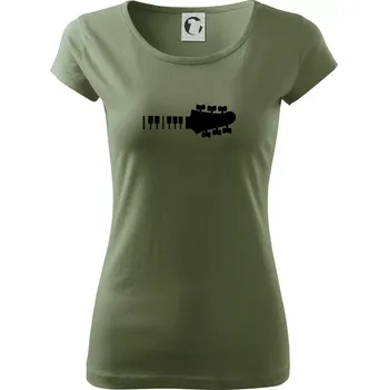Dámské tričko Klávesy a kytara - Dámské triko Pure - XL ( Khaki )
