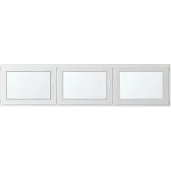 Okno Trojkřídlé plastové okno se sloupkem, vlevo otevíravo sklopné 290x80