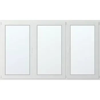 Okno Trojkřídlé plastové okno se štulpem, vpravo otevíravo sklopné 250x160