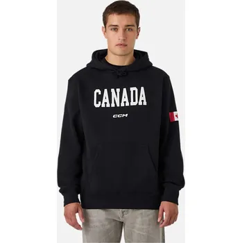 Pánské oblečení Mikina CCM Canada Flag Fleece Hoodie Sr Farba: čierna, Veľkosť: L