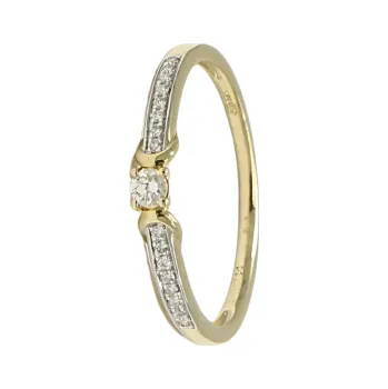 Prsten Zlatý prsten AU 585/1000 1,55 gr KPR381083501-54