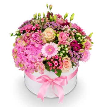 Box růžových květin Mélánie extra velký – Belles Fleurs