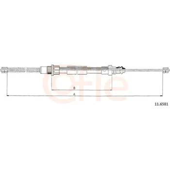 Lanko parkovací brzdy Tazne lanko, parkovaci brzda, 11.6581