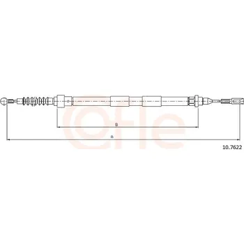 Lanko parkovací brzdy Tažné lanko, parkovací brzda COFLE 10.7622