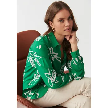 Dámská košile Tatuum DÁMSKÁ KOŠILOVÁ TUNIKA S MODERNÍM KVĚTINOVÝM POTISKEM - LIBU