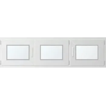 Okno Trojkřídlé plastové okno se štulpem, vpravo otevíravo sklopné 180x60