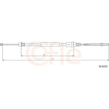 Lanko parkovací brzdy Tazne lanko, parkovaci brzda, 10.6212