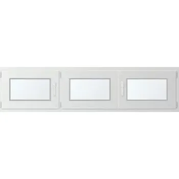 Okno Trojkřídlé plastové okno se štulpem, vlevo otevíravo sklopné 200x60