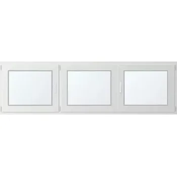 Okno Trojkřídlé plastové okno se štulpem, vlevo otevíravo sklopné 240x80