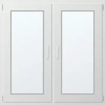 Okno Dvoukřídlé plastové okno se sloupkem 120x130