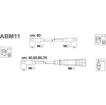 Zapalovací kabel Sada kabelů pro zapalování, ABM11