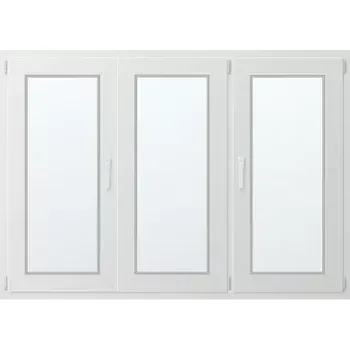 Okno Trojkřídlé plastové okno se štulpem, vpravo otevíravo sklopné 180x120