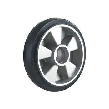 Gumové řiditelné kolo 200mm • pro paletový vozík | pryž/hliník, bez ložisek