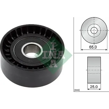 Vratná/vodicí kladka, klínový žebrový řemen, 532 0892 10