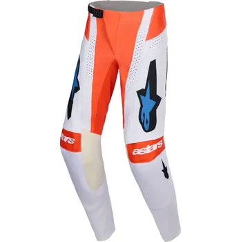 Moto kalhoty Kalhoty TECHSTAR KNIF, ALPINESTARS (světle šedá/oranžová fluo/černá) 2026 (Velikost: 36)