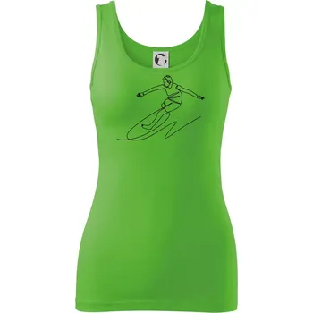 Dámské tričko Surfování jedním tahem - Dámské tílko - XL ( Apple Green )
