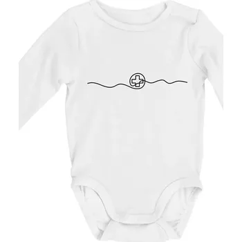 Kojenecké oblečení Doktor jedním tahem - Body kojenecké s dlouhým rukávem - Dlouhý r. do 3 měs ( Bílá )