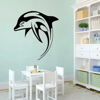 Samolepící dekorace Delfín - vinylová samolepka na zeď 108x100cm
