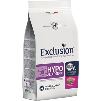 Krmivo pro psa EXCLUSION HYPM11 MEDIUM/LARGE BREED hypoalergenní granule 12kg, vepřové/hrášek