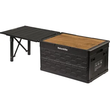 Úložný box Naturehike skladovací box s odkládacím stolkem - černý