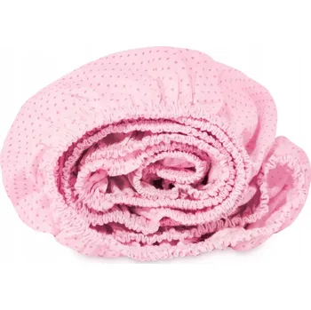 Prostěradlo Bavlněné prostěradlo s gumou do postýlky 60x120 dots pink