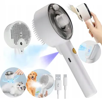 Kosmetika pro psa PARNÍ KARTÁČ PRO KOČKY PSY ZVÍŘATA ANTIBAKTERIÁLNÍ PRO PÉČI O SRST