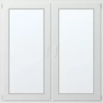 Okno Dvoukřídlé plastové okno se sloupkem 160x140