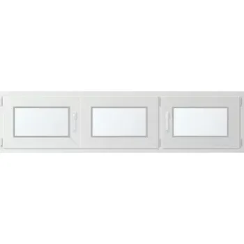 Okno Trojkřídlé plastové okno se štulpem, vpravo otevíravo sklopné 190x60