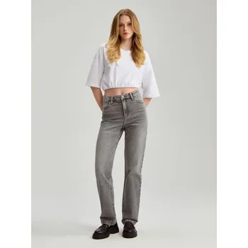 Dámské džíny Džíny straight - 32 - House - šedá - 941CK-90J