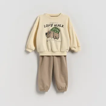 Chlapecká mikina Reserved - Bavlněná sada - krémová - 998FJ-01X - 998FJ-01X-104