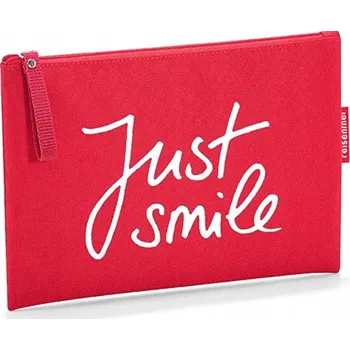 Kosmetická taška JUST SMILE Kosmetická taštička pro ženy DÁREK ČERVENÁ